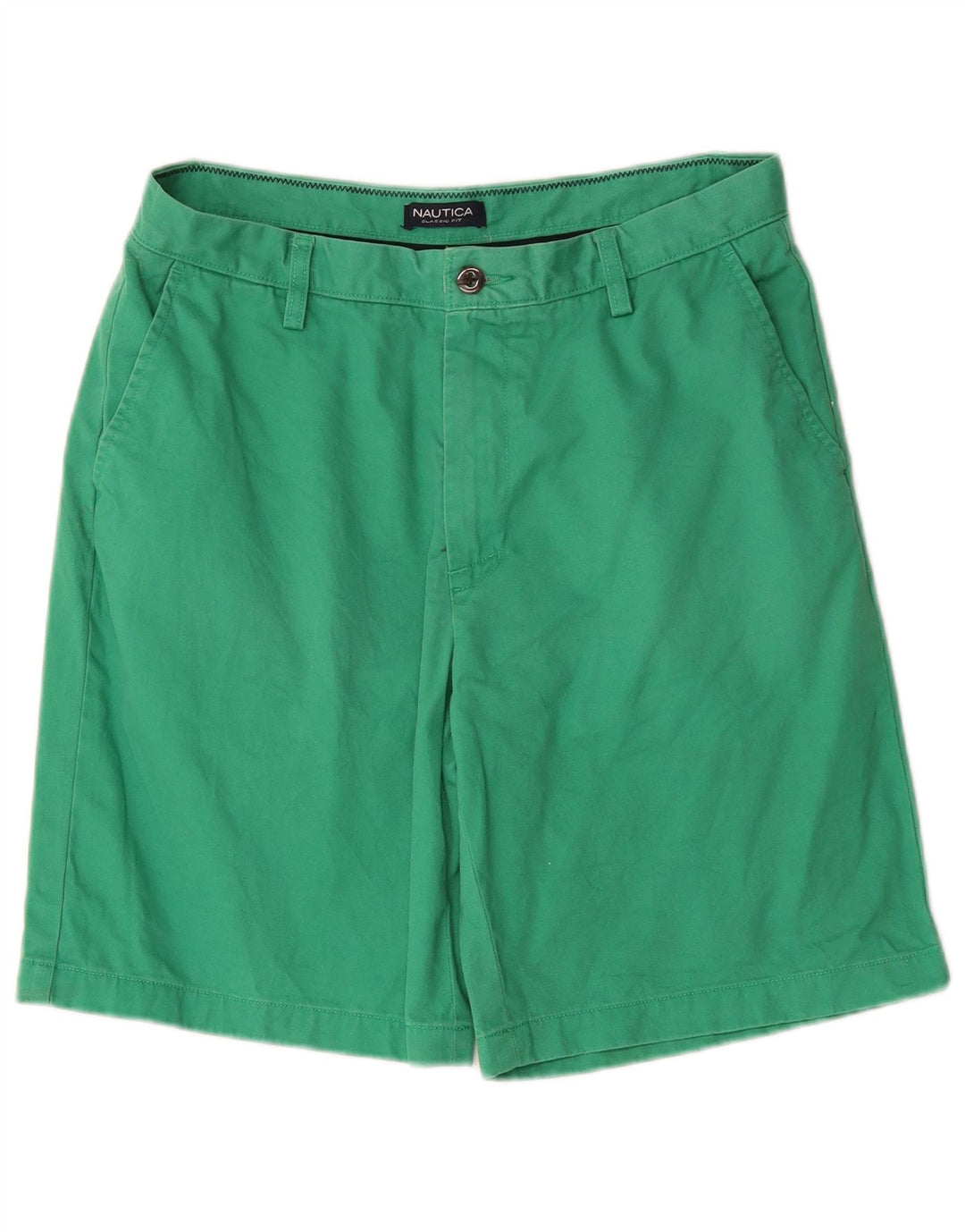 Nautica Herren Chinoshorts W32 mittelgrüne Baumwolle