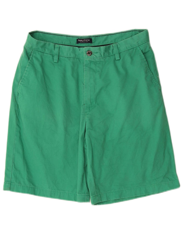Nautica Mens Chino Shorts W32 Médio Algodão Verde