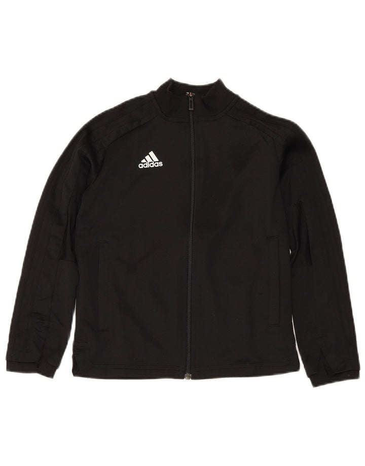 Casaco de treino Adidas Boys 7-8 anos preto poliéster