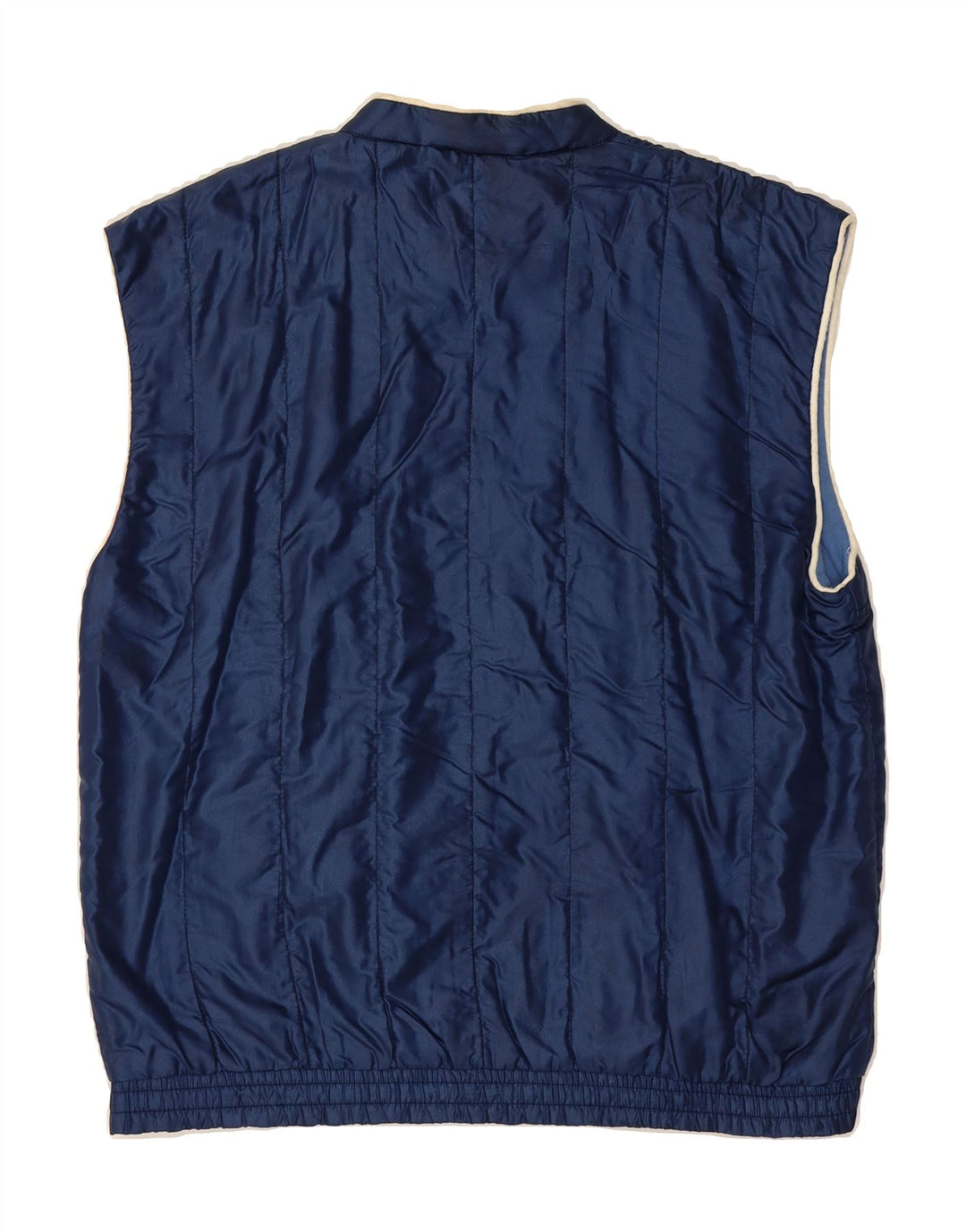 DUNLOP Mens Padded Gilet IT 50 Large Navy Blue Nylon Vintage Dunlop and Second-Hand Dunlop from Messina Hembry 