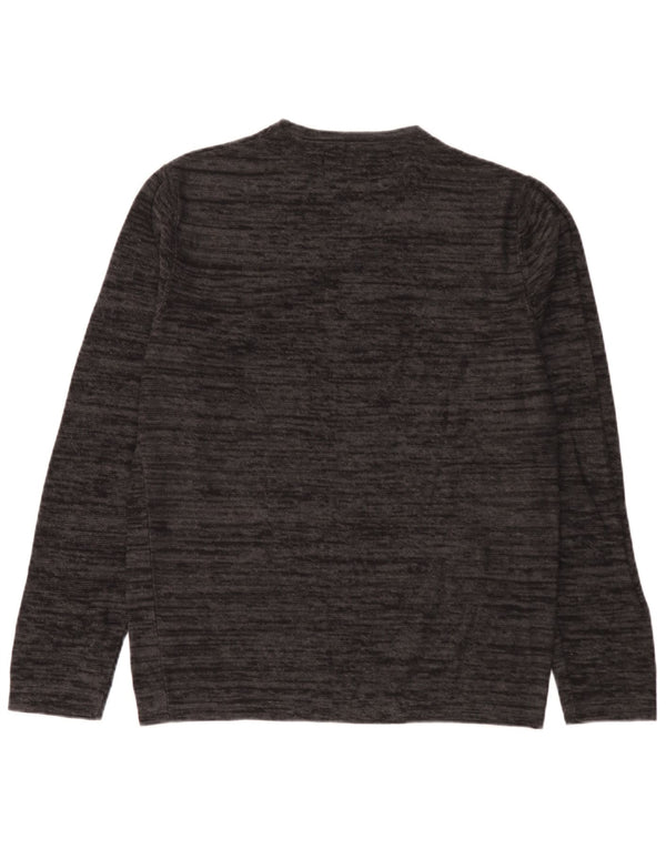 Jack & Jones Mens Crew Neck Jumper Sweater Large Grey Flecked Cotton