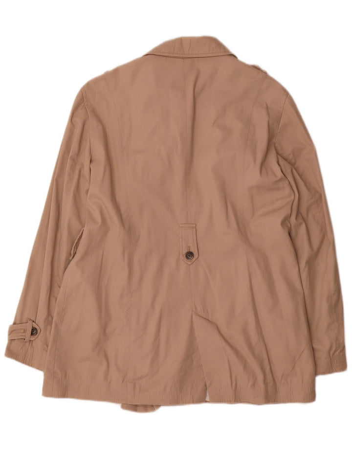 Zara Womens Trench Coat UK 16 Large Beige Cotton