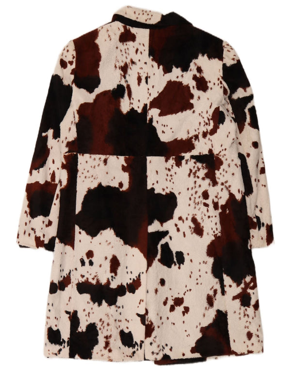 Betty Barclay Womens Overcoat UK 14 Medium White Animal Print Cotton