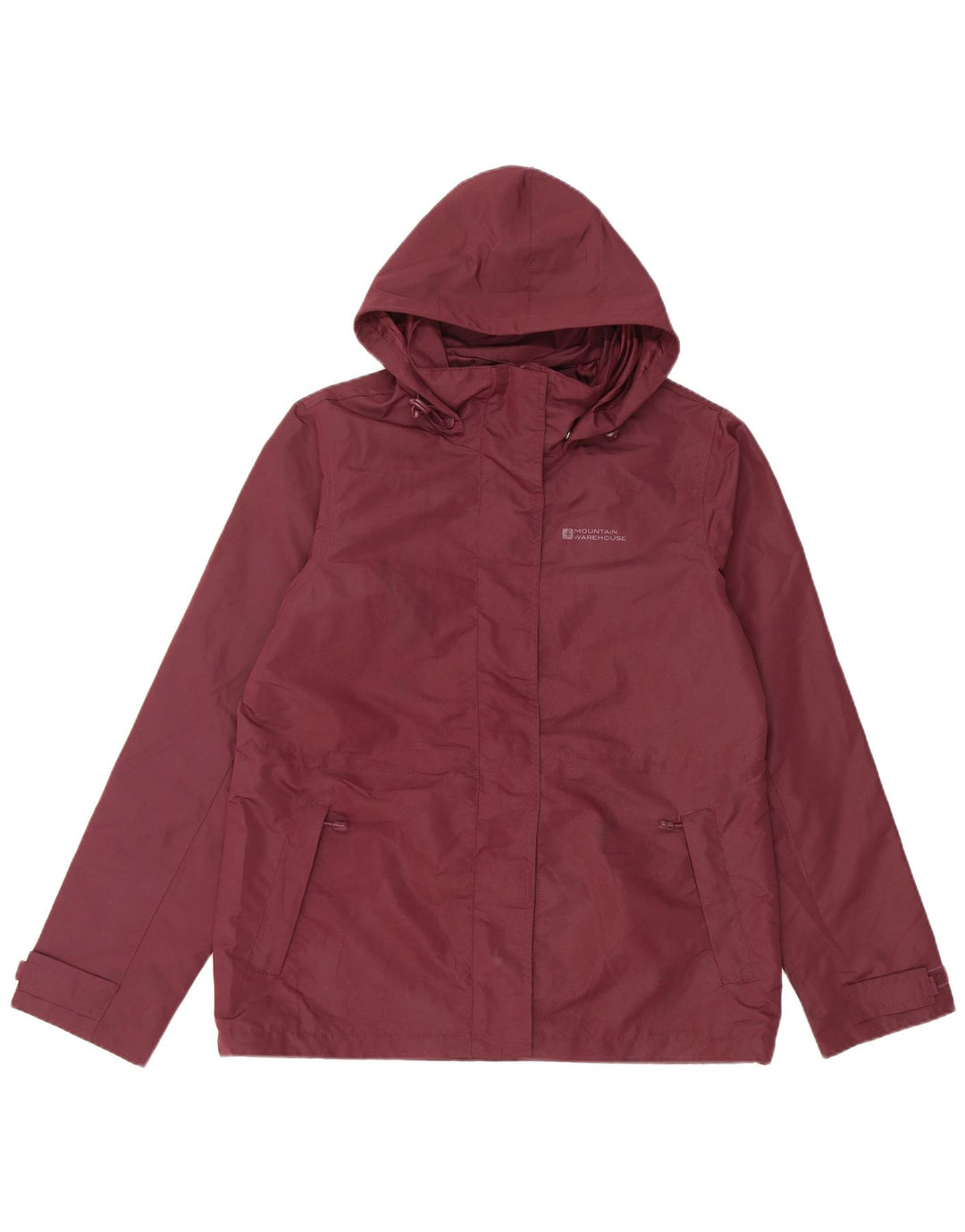 Mountain Warehouse Dame Regnjakke med hætte UK 12 Medium Burgundy