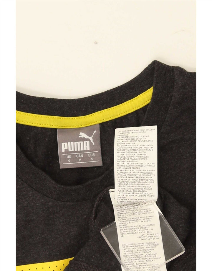 Puma Mens Graphic T-Shirt Top Small Grey Cotton