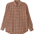 LERROS Mens Shirt XL Brown Check Cotton