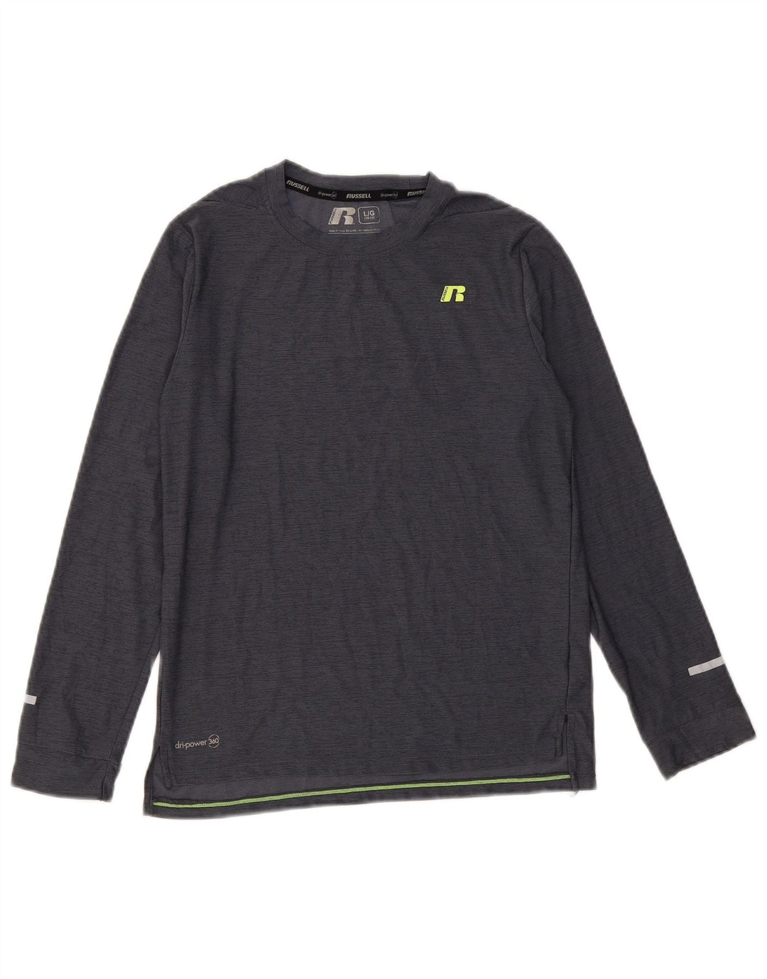 Russell Athletic Boys Dri-Power Top Long Sleeve 10-11 Years Large Grey