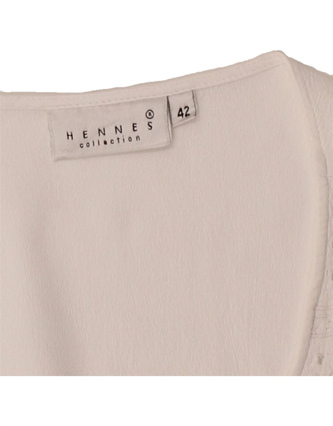 HENNES Womens Sleeveless Shirt Blouse IT 42 Medium White Viscose Vintage Hennes and Second-Hand Hennes from Messina Hembry 