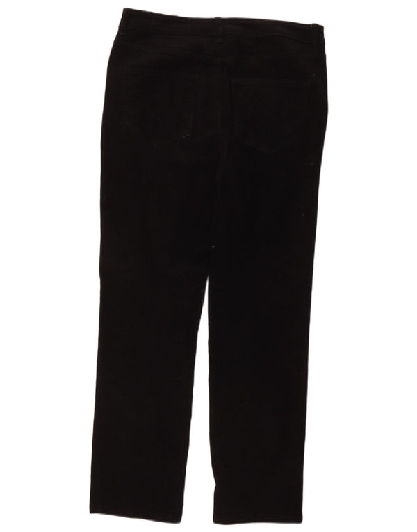 Pantaloni in velluto a coste da donna Marks & Spencer UK 12 Medium W32 L27 Neri