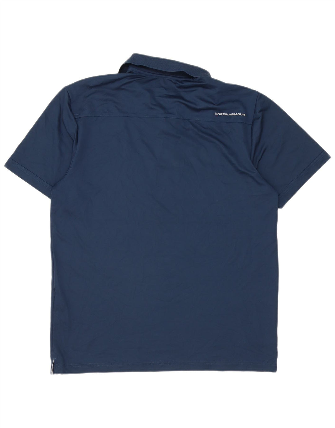 Under Armour Herre Heat Gear Polo Shirt Large Navy Blue Polyester