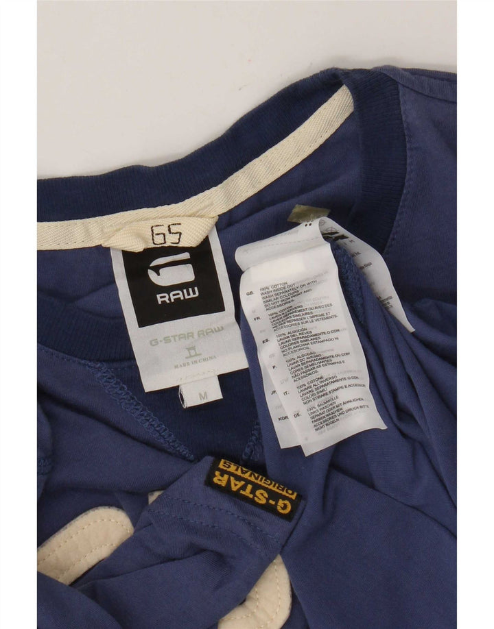 G-Star Mens Graphic T-Shirt Top Medium Navy Blue Cotton