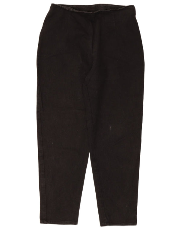 Marks & Spencer Womens Cropped Trousers UK 14 Medium W28 L25 Black