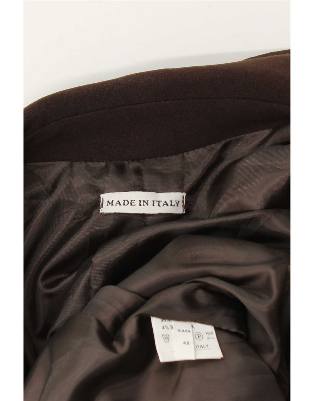 Vintage kvinders 2-delt nederdelsæt IT 42 Medium W28 Brun polyester