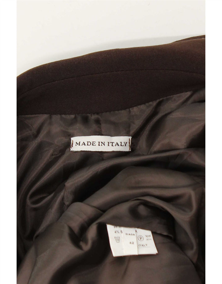 Vintage kvinders 2-delt nederdelsæt IT 42 Medium W28 Brun polyester