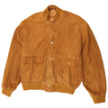 Veste Bomber En Daim Vintage Homme IT 52 XL Cuir Marron
