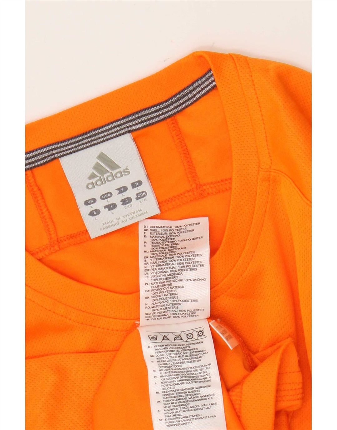 Adidas Męska koszulka Climalite Top, duża, pomarańczowa, poliestrowa