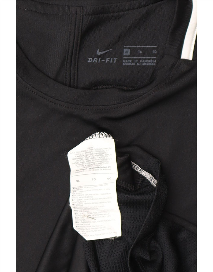 Nike Herren Dri Fit T-Shirt Top XL Schwarz Polyester
