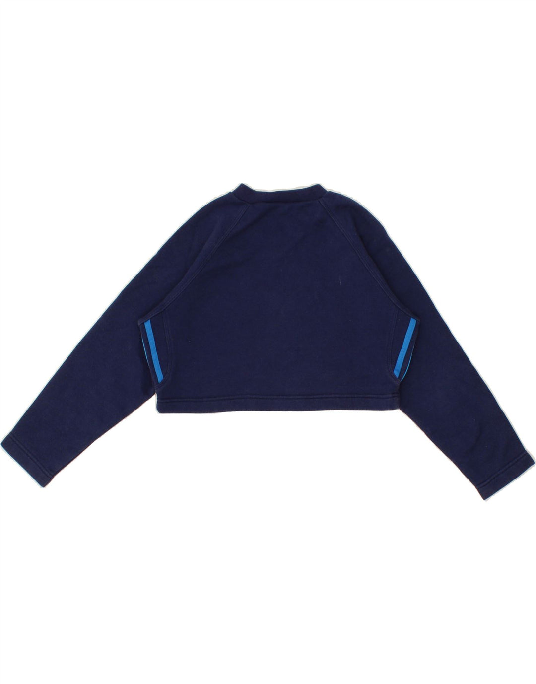 ADIDAS Boys Crop Sweatshirt Jumper 9-10 Years Medium Navy Blue Vintage Adidas and Second-Hand Adidas from Messina Hembry 