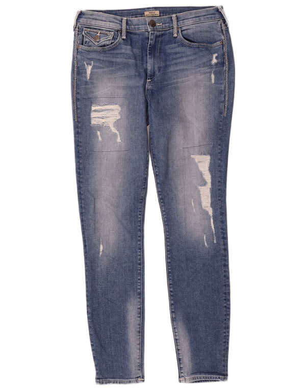 True Religion Damen Halle Mid Rise Super Skinny Jeans W30 L30 Blaue Baumwolle