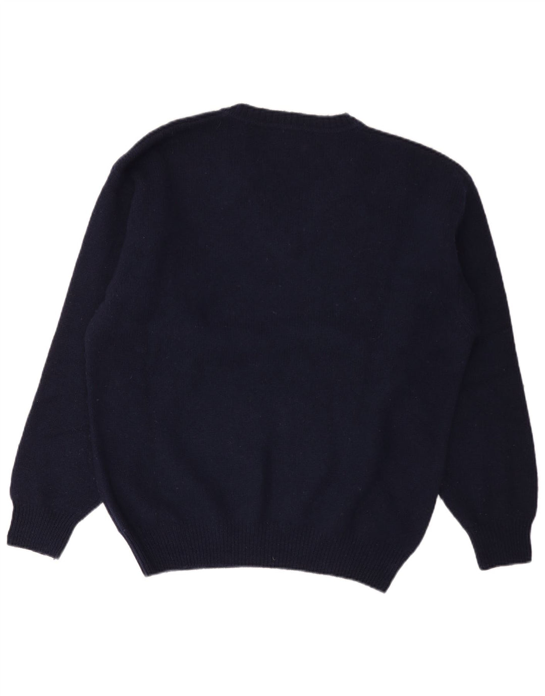 Sergio Tacchini Mens V-Neck Jumper Sweater XL Navy Blue Wool