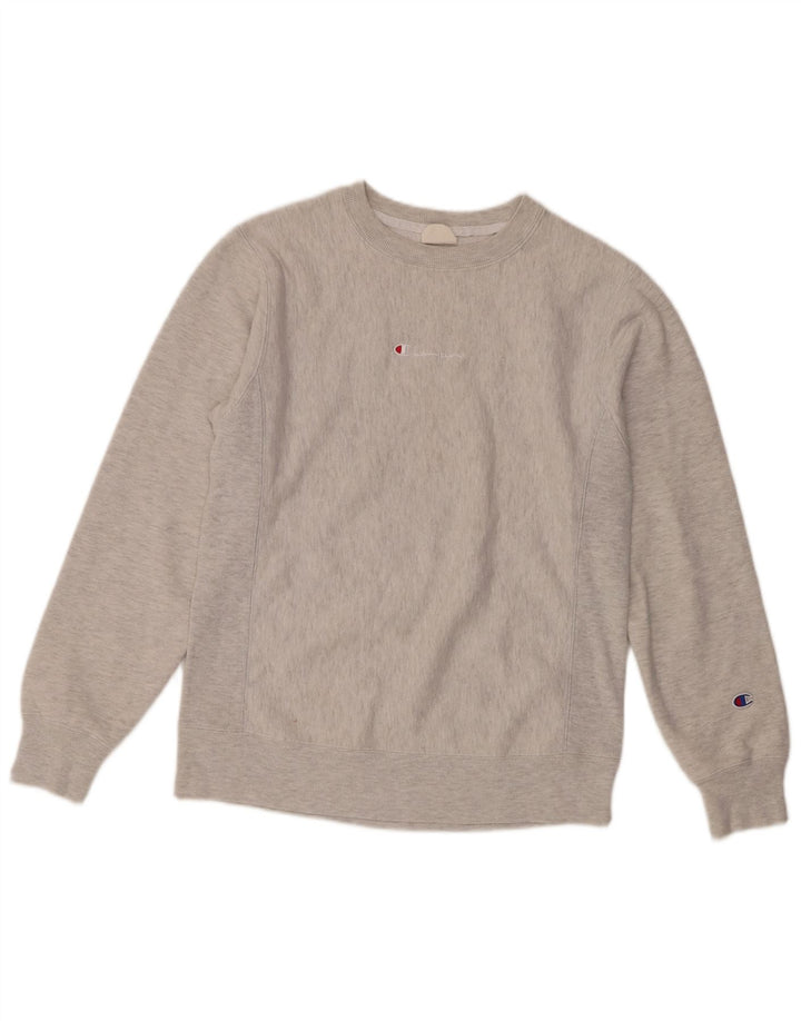 Champion Mens Sweatshirt Jumper Small Grey Cotton