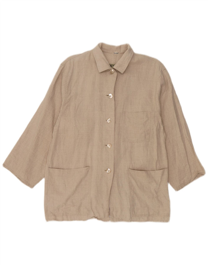 Penny Black Veste utilitaire surdimensionnée pour femme IT 44 Lin beige moyen