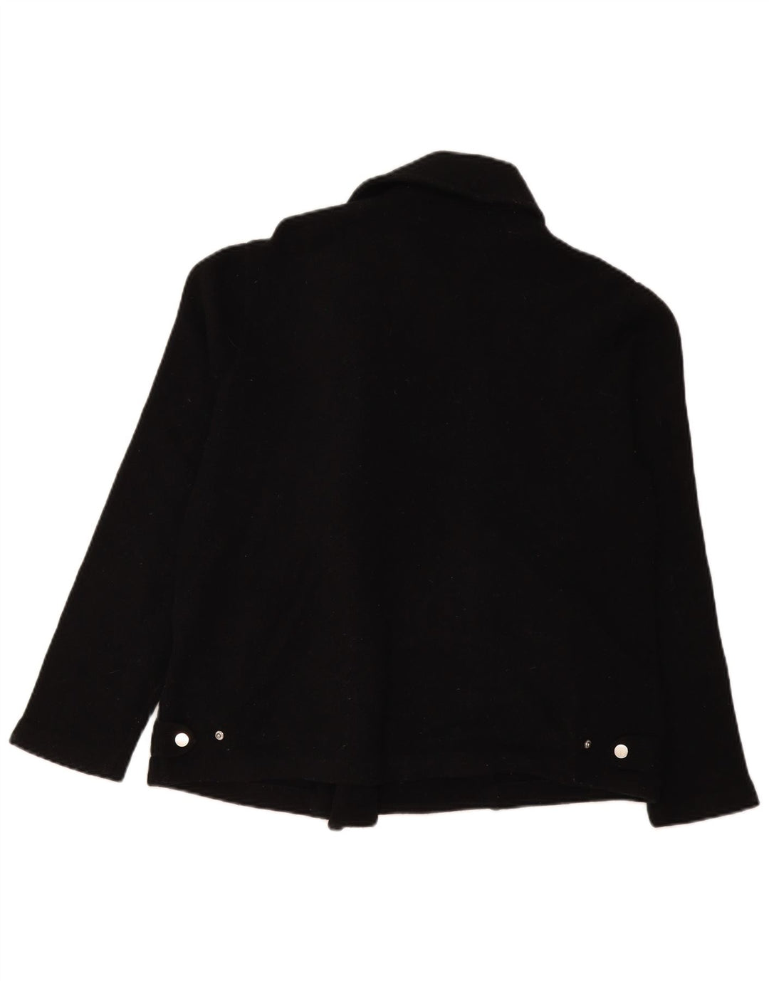 Laura Ashley Womens Full Zip Blazer Jacket UK 18 XL Black Lambswool