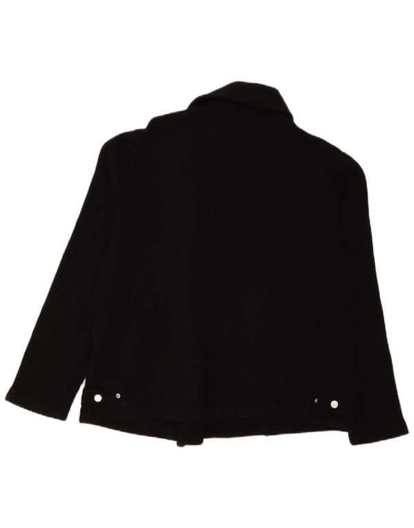 Laura Ashley Womens Full Zip Blazer Jacket UK 18 XL Black Lambswool