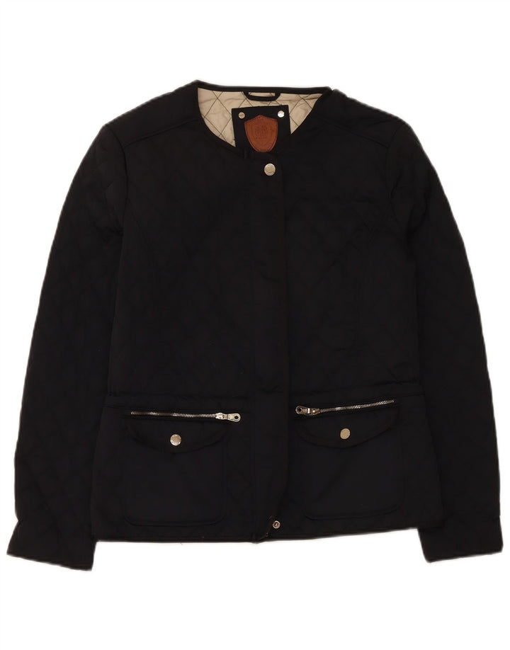 Massimo Dutti Chaqueta Acolchada Mujer UK 44 Grande Poliéster Negro
