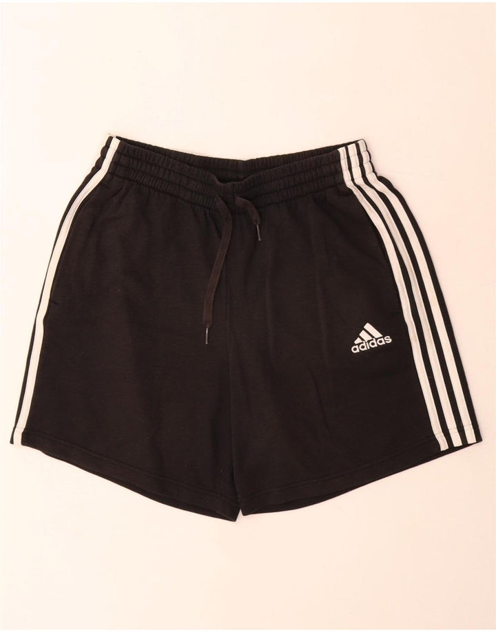 Pantaloncini sportivi Adidas da donna medi in cotone nero