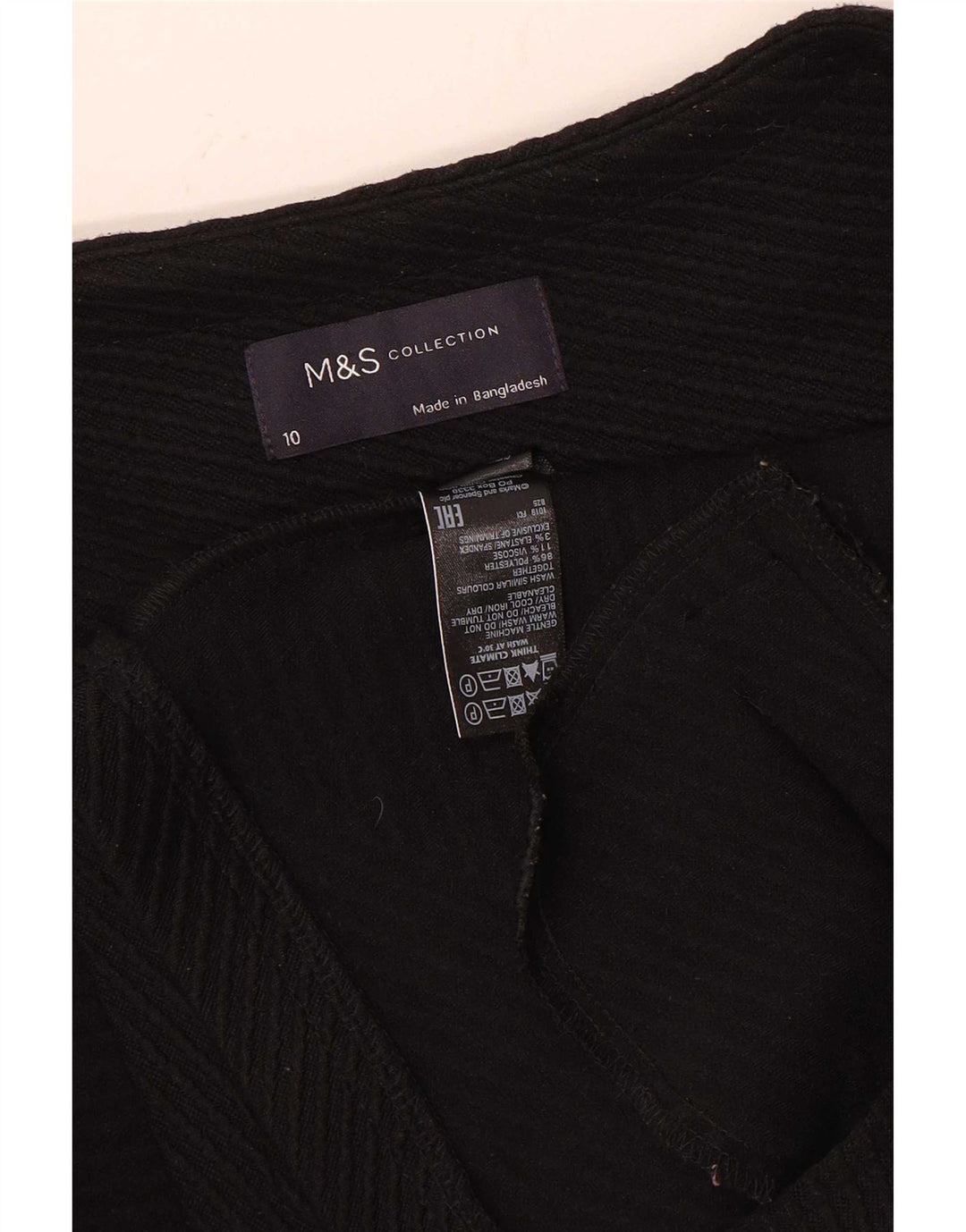 Giacca blazer con zip intera Marks & Spencer da donna UK 10 piccola a righe nere