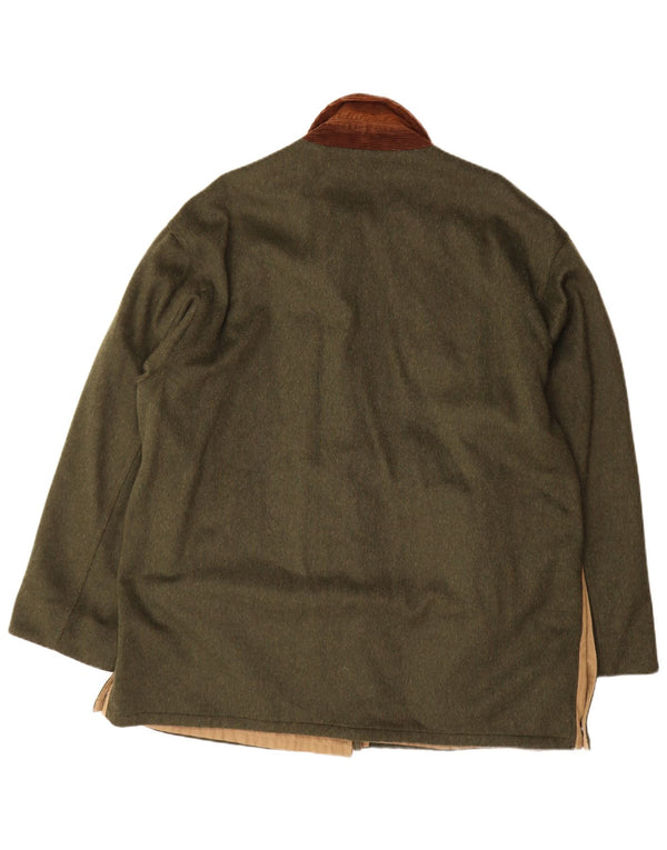 Aquascutum Abrigo reversible para hombre UK 42 XL Verde