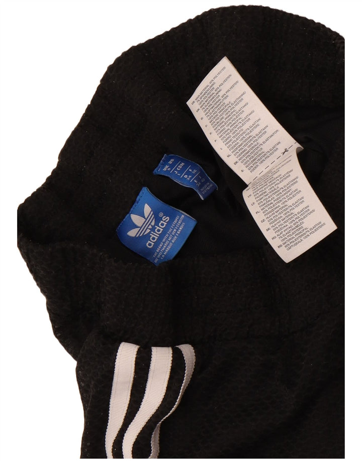 Adidas Damen Sportshorts UK 8 Small Schwarz Polyester