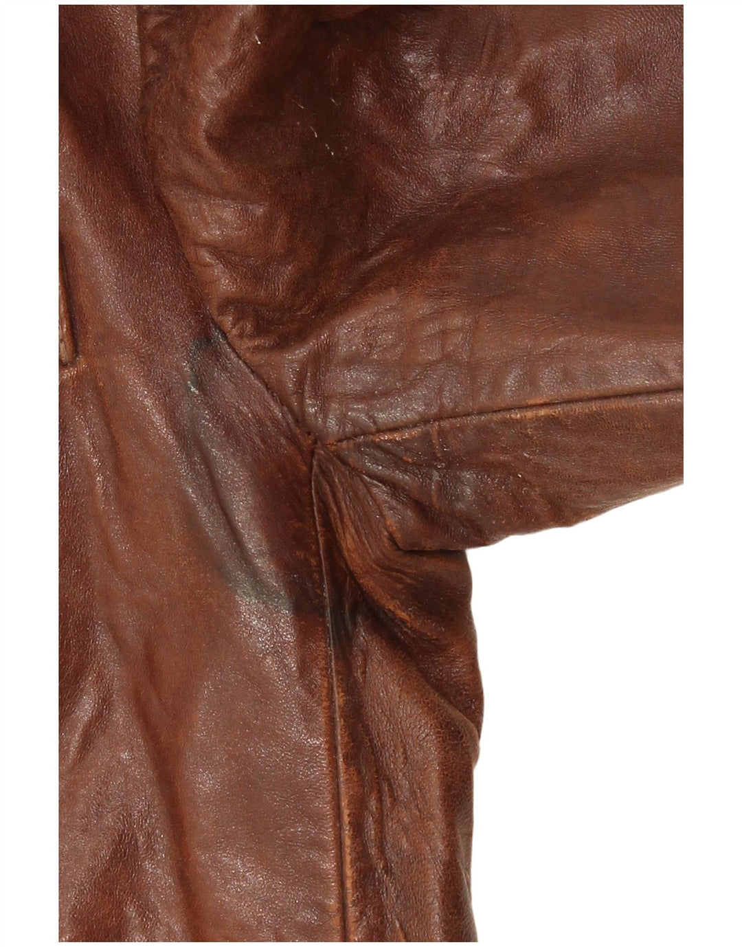 Vintage herre 2-knaps læder blazerjakke IT 44 XS brunt læder
