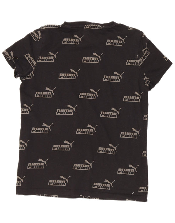 Puma Herre Grafisk T-Shirt Top Medium Sort Bomuld