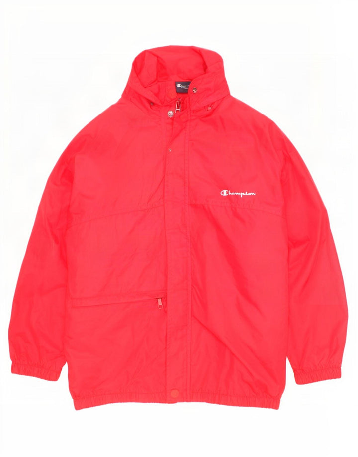 Champion Jungen-Regenjacke mit Kapuze, 7–8 Jahre, Größe S, Rot