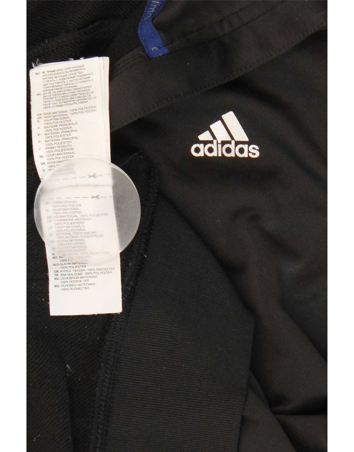 Adidas Mens Climalite Zip Hoodie Sweater Medium Black Colourblock Polyester