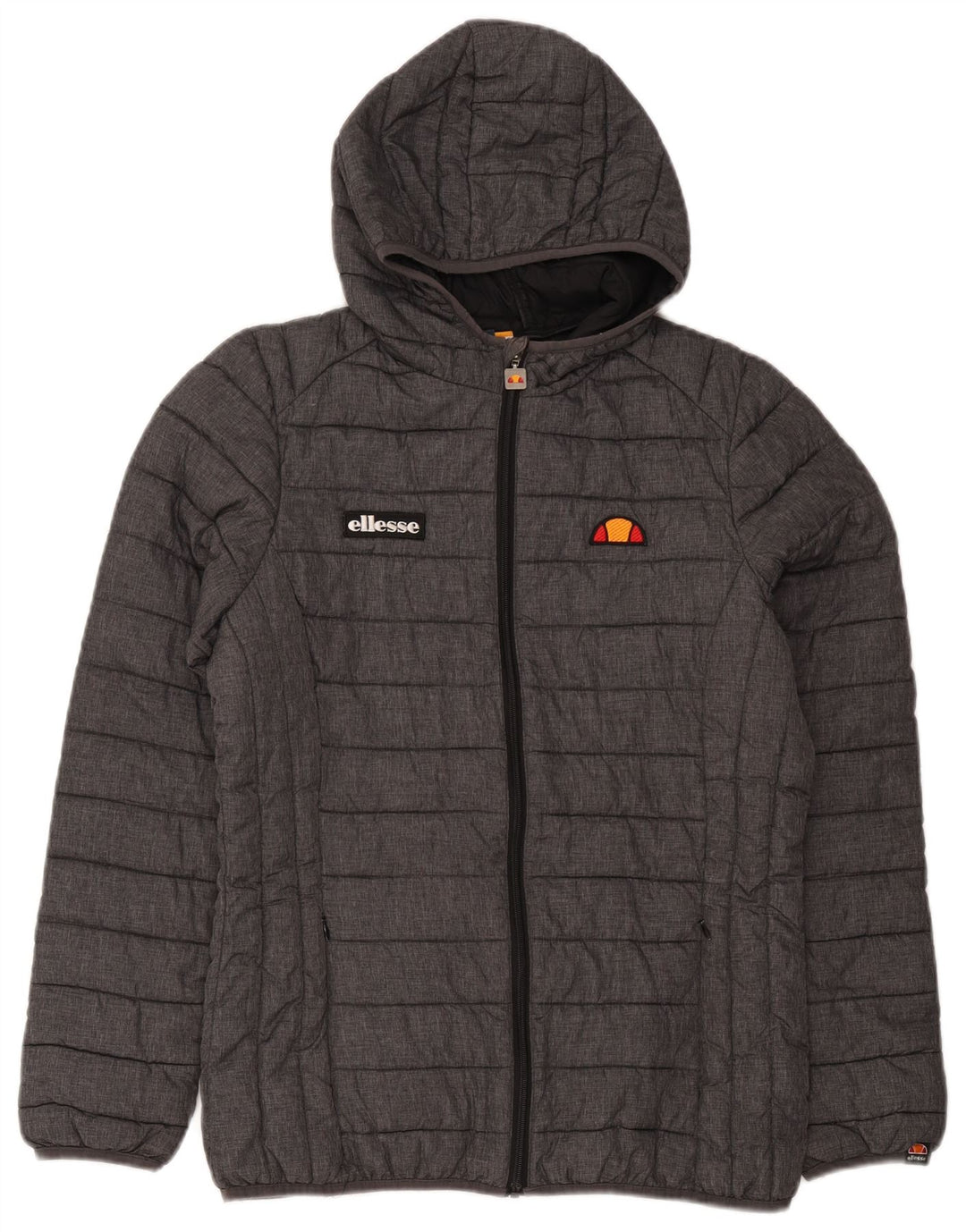 Ellesse Womens Hooded Padded Jacket UK 14 Medium Grey Polyamide Sports