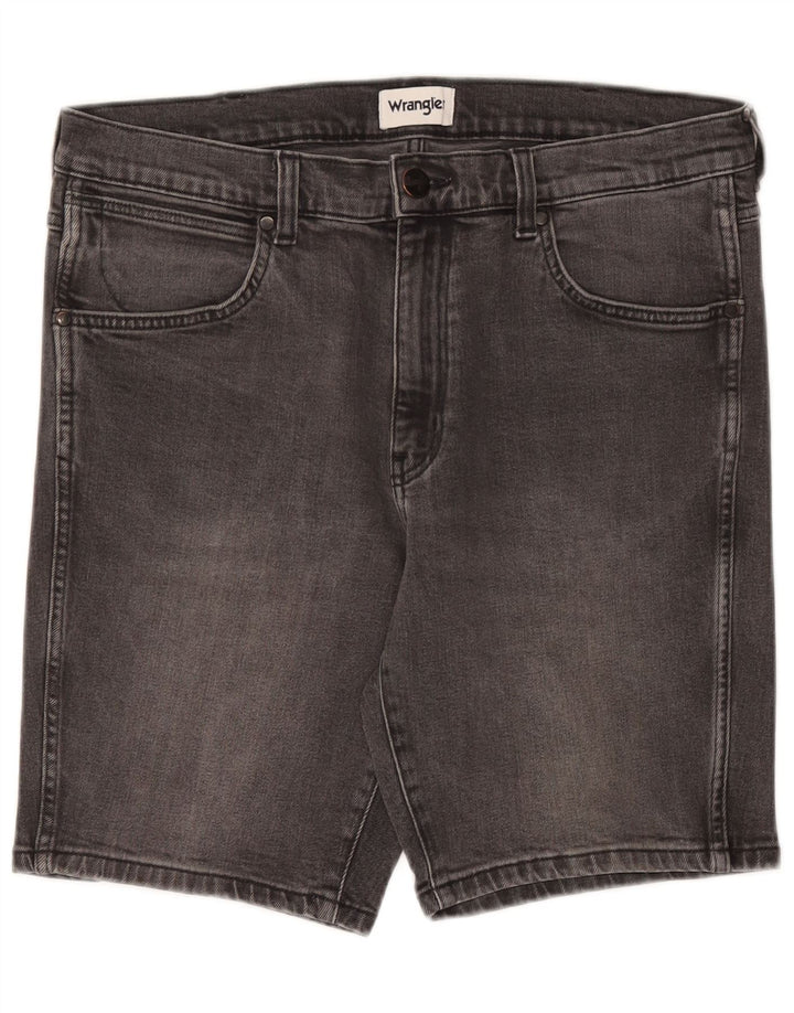 Wrangler Mens Regular Fit Denim Shorts W34 Large Grey Cotton