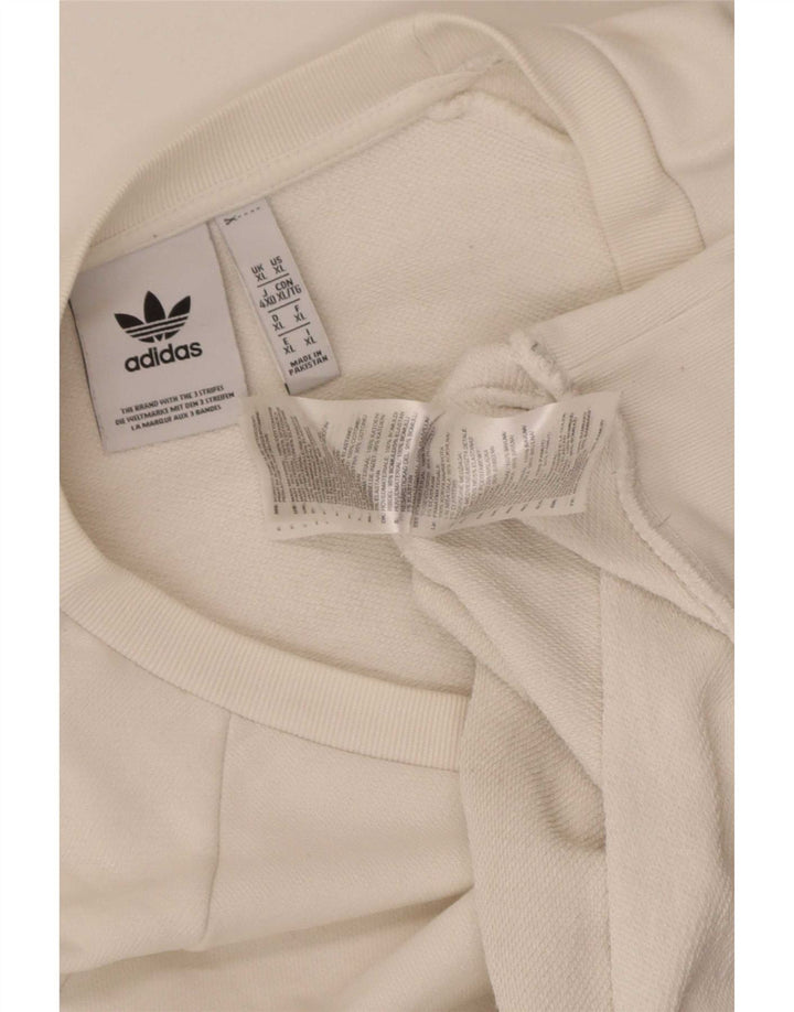 Adidas Mens Sweatshirt Jumper XL White Cotton