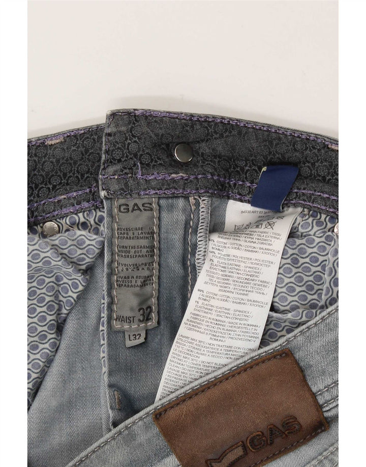 Gas Womens Slim Jeans W32 L29 Grey Cotton