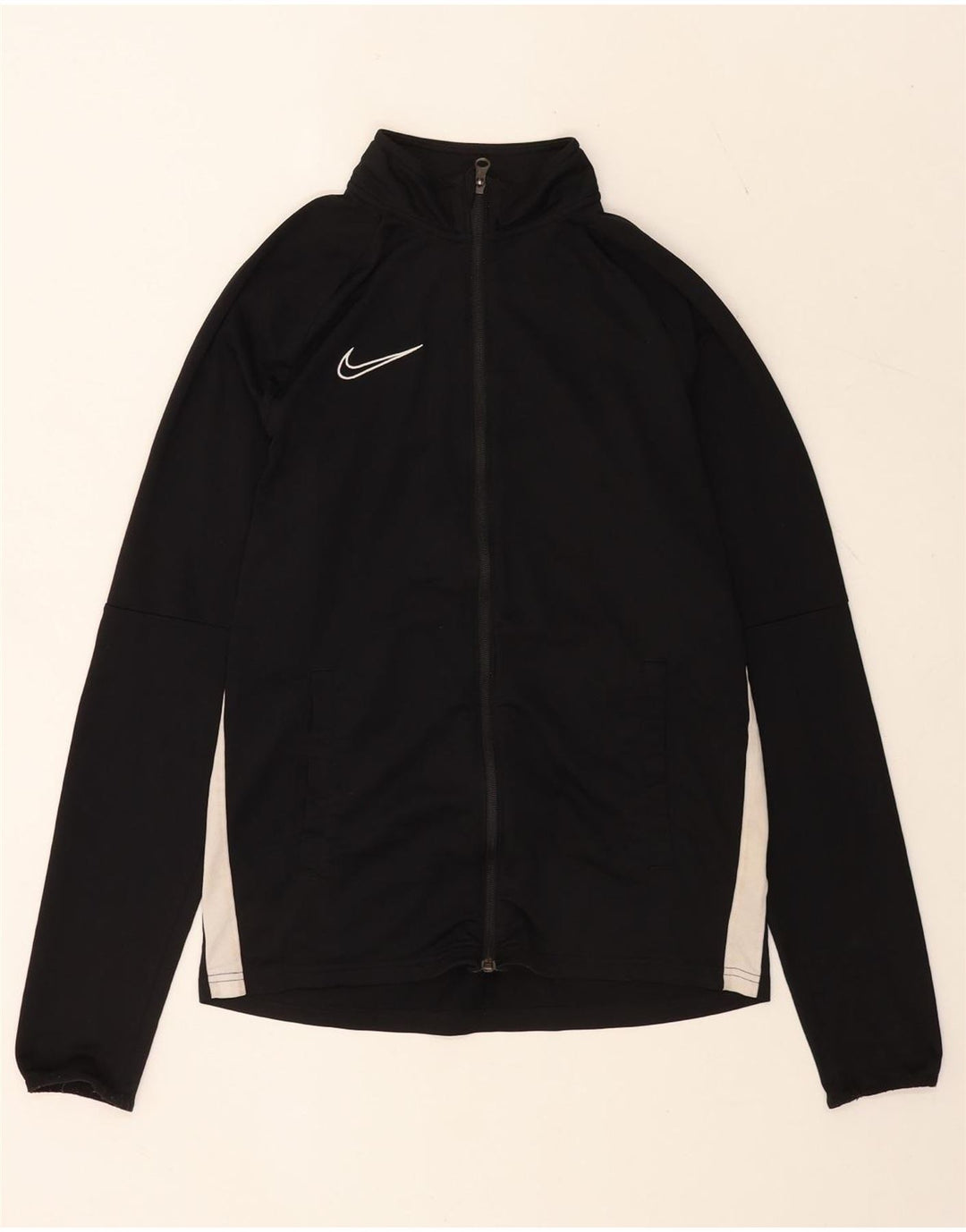Nike Mens Dri Fit tréningruha felső kabát középfekete Colourblock poliészter