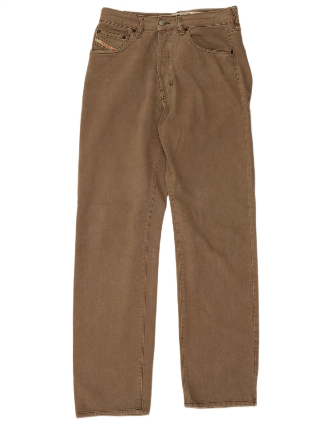 Jeans dritti da uomo Diesel W32 L33 in cotone marrone