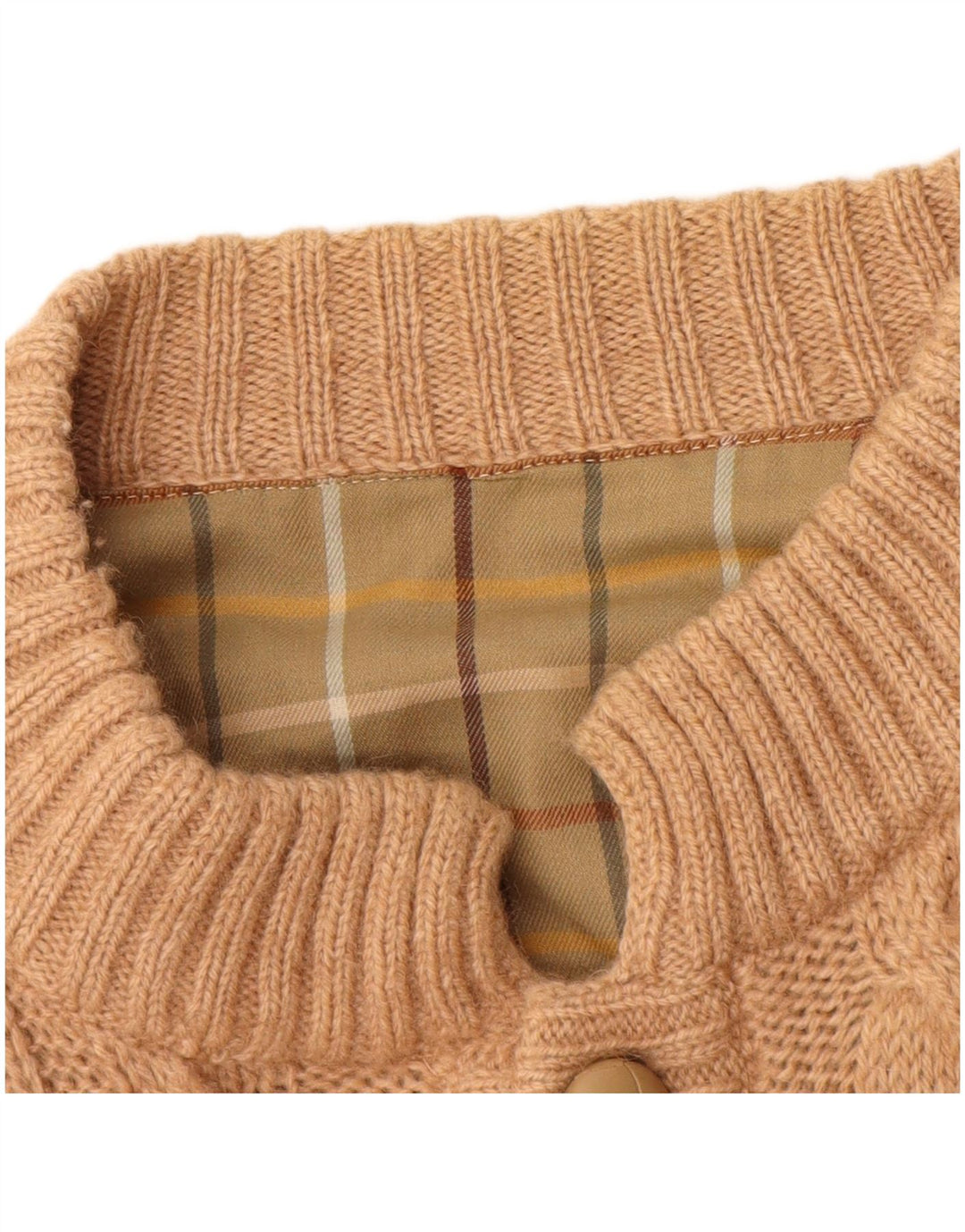 Vintage Mens Cardigan Sweater Large Beige