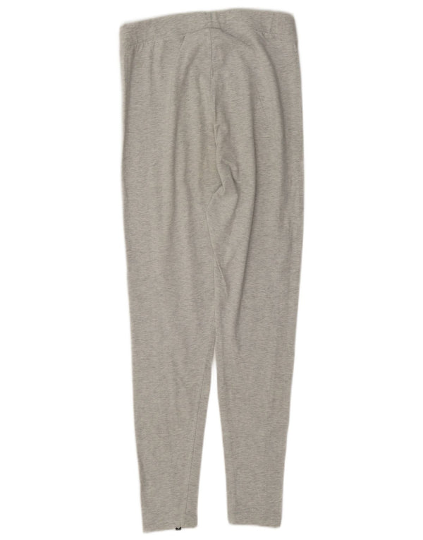 Adidas Womens Graphic Leggings UK 12 Medium Grey Colourblock Cotton