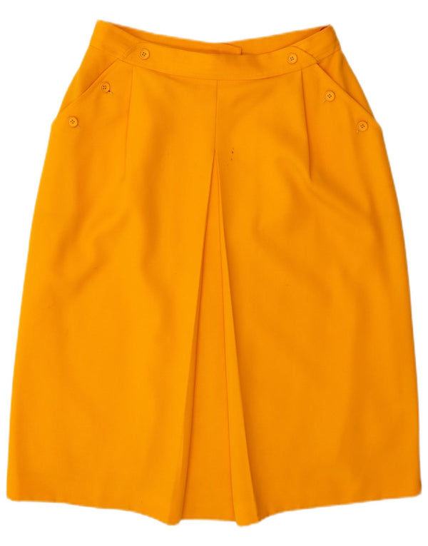 Vintage Damen A-Linienrock W30 Mittelorange Wolle