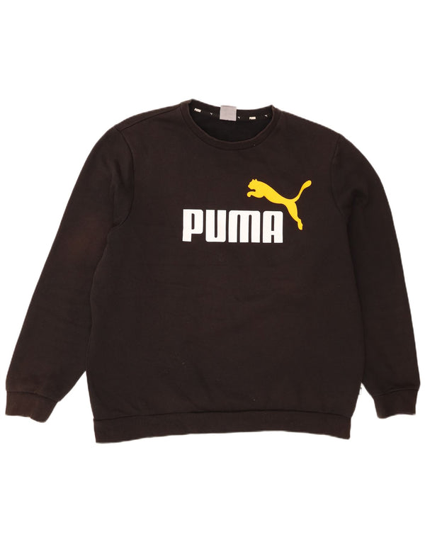 Puma Herre Grafisk Sweatshirt Jumper XL Sort Bomuld