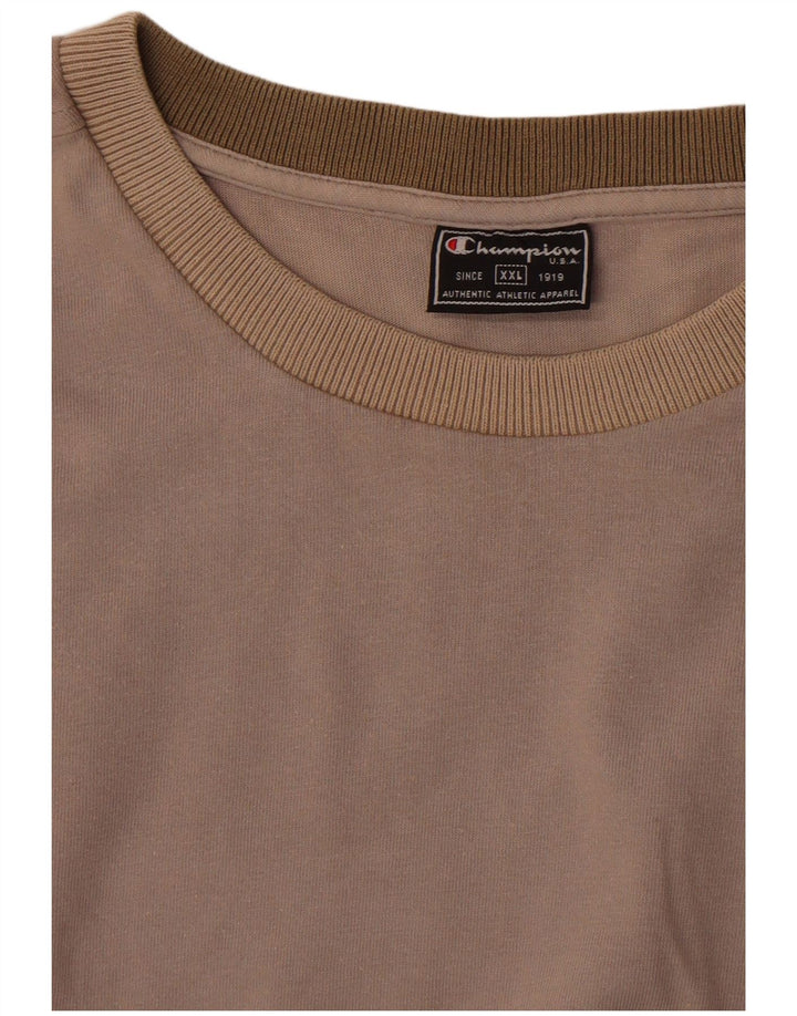 Champion Mens T-Shirt Top 2XL Grey Colourblock