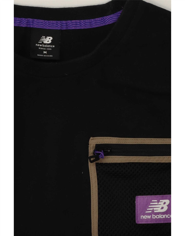 Maglietta New Balance da uomo, media, nera