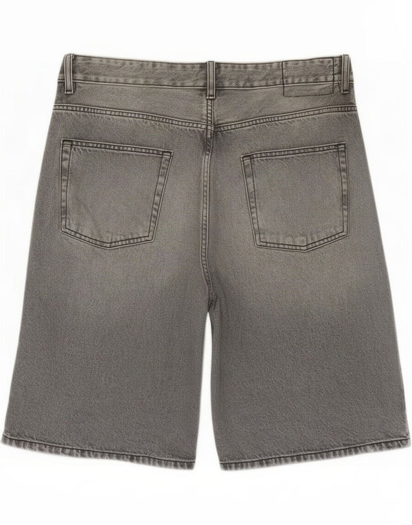Zara Mens Shorts De Mezclilla IT 44 Grande W34 Algodón Gris